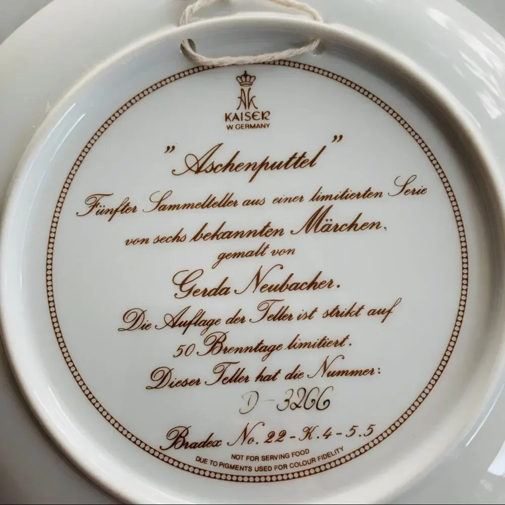 Vintage German Cinderella Plate